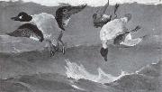Winslow Homer Rechts und Links oder Doppeltreffer painting